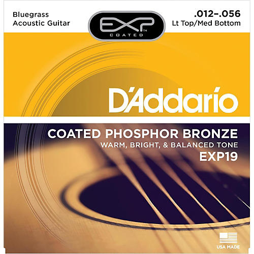 EXP19 Coated Phosphor Bronze Bluegrass Acoustic Guitar Strings