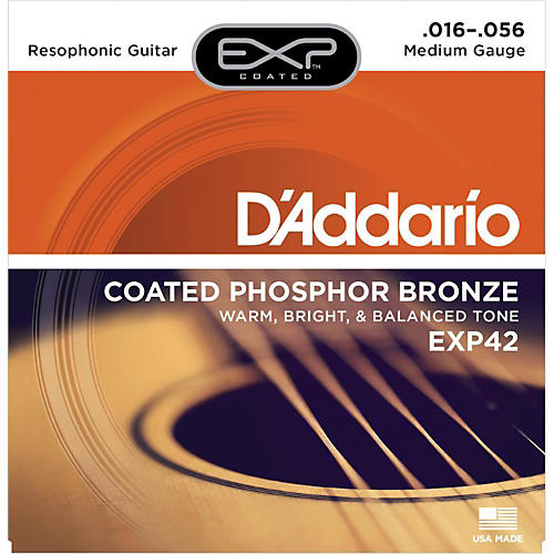 EXP42 Coated Phosphor Bronze Resophonic Guitar Strings
