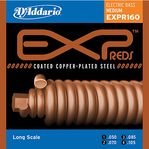 EXPR160 EXP Reds Medium Gauge Bass Strings