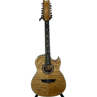 Dean Exhibition Acoustic-Electric Flame Maple Guitar with Aphex in Faded  Denim Lefty