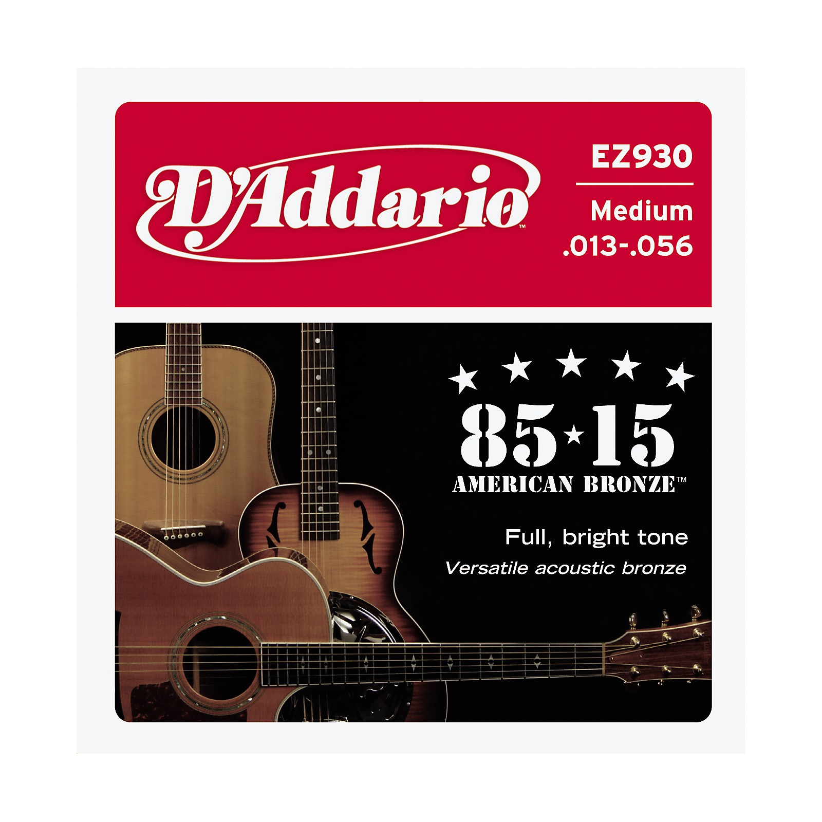 D'Addario EZ930 85/15 Bronze Great American Medium Acoustic Guitar