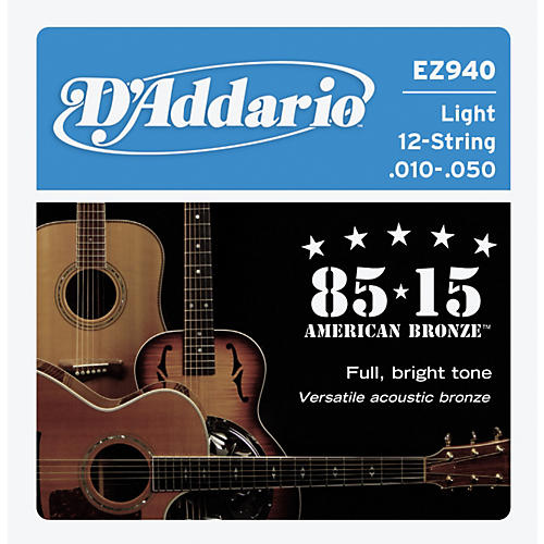 EZ940 12-String 85/15 Great American Bronze Light Acoustic Guitar Strings