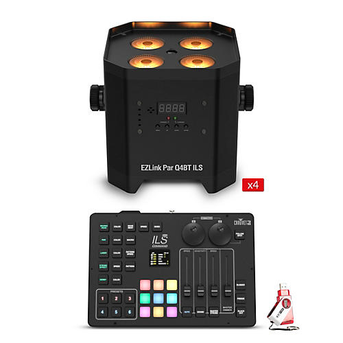 CHAUVET DJ EZLink Par Q4BT ILS and ILS Command Bundle