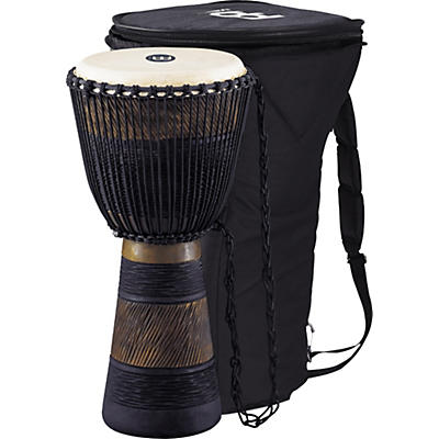 MEINL Earth Rhythm Series Original African-Style Rope-Tuned Wood Djembe with Bag