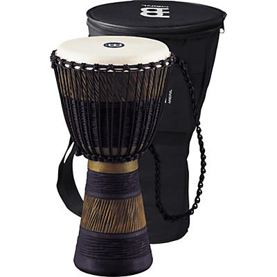 MEINL Earth Rhythm Series Original African-Style Rope-Tuned Wood Djembe with Bag