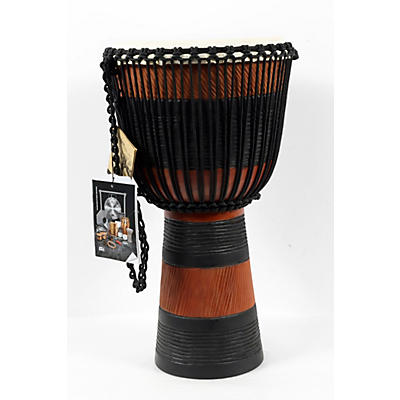 MEINL Earth Rhythm Series Original African-Style Rope-Tuned Wood Djembe with Bag