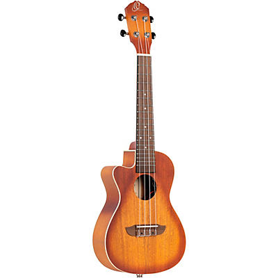 Ortega Earth Series RUDAWN-CE-L Left-Handed Acoustic Electric Concert Ukulele