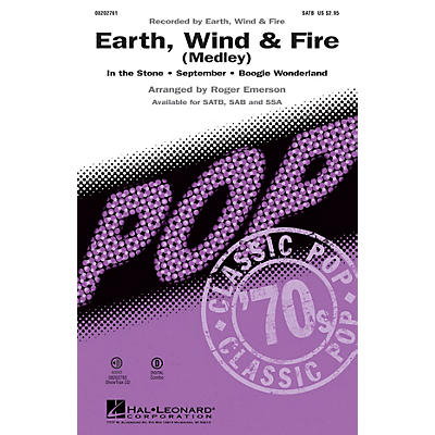 Hal Leonard Earth, Wind & Fire (Medley) SATB by Earth, Wind & Fire arranged by Roger Emerson