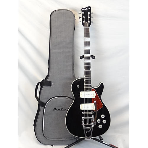 Airline Eastman Mercury Deluxe Solid Body Electric Guitar Black