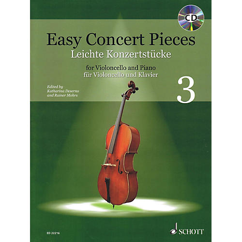 Schott Easy Concert Pieces Volume 3 Cello And Piano