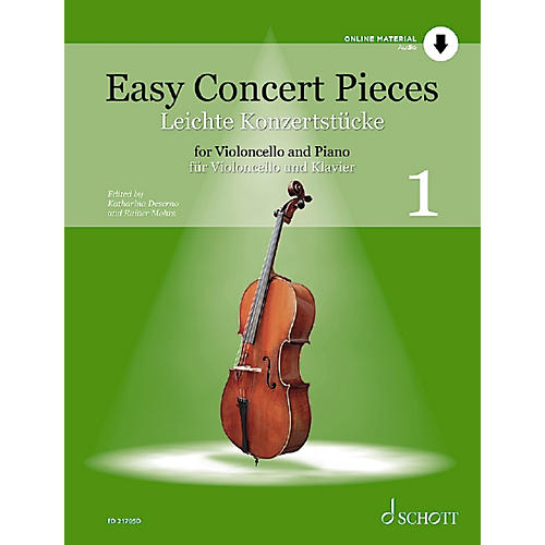 Schott Easy Concert Pieces Volume 1 (Cello and Piano) String Series Softcover with CD