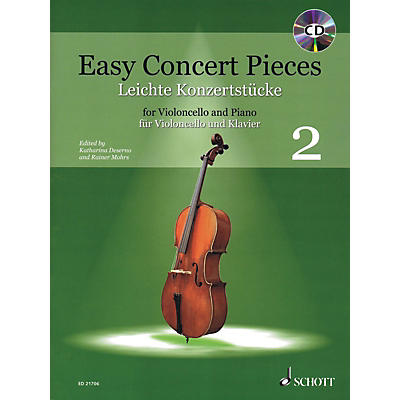 Schott Easy Concert Pieces Volume 2 (Cello and Piano) String Series Softcover with CD