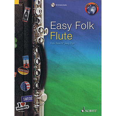 Schott Easy Folk Flute (51 Pieces) Woodwind Solo Series Softcover with CD
