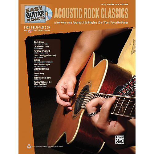 Easy Guitar Play-Along Acoustic Rock Classics Book & CD