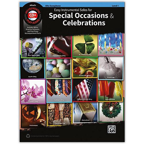 Easy Instrumental Solos for Special Occasions & Celebrations Alto Sax Book and MP3 CD
