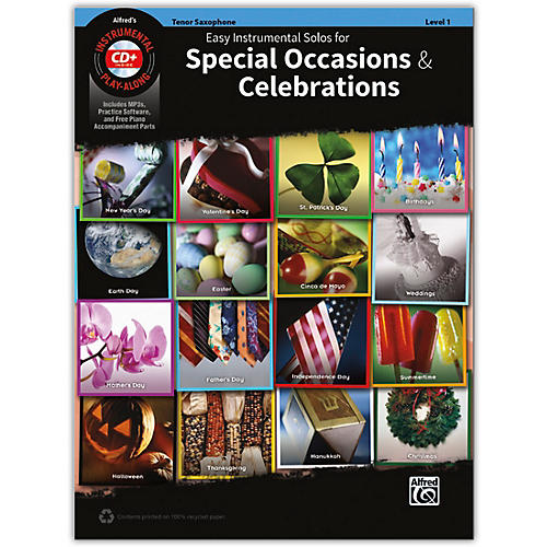 Easy Instrumental Solos for Special Occasions & Celebrations Tenor Sax Book and MP3 CD