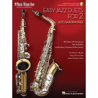 Music Minus One Easy Jazz Duets for 2 Alto Saxophones and Rhythm Section Music Minus One Series Book with CD