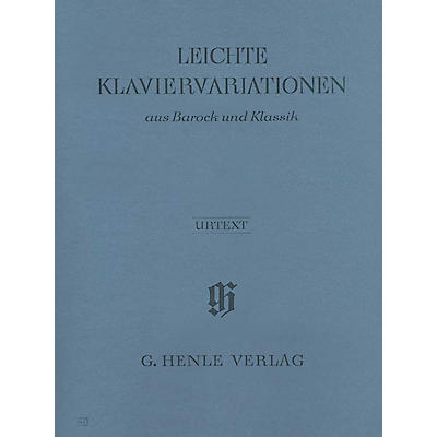G. Henle Verlag Easy Piano Variations from the Baroque and Classical Periods Henle Music Folios Series Softcover