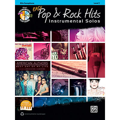 Alfred Easy Pop & Rock Instrumental Solos Alto Sax Book & CD
