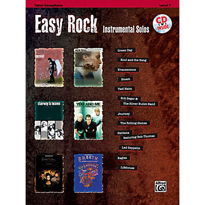 Alfred Easy Rock Instrumental Solos Level 1 Tenor Sax Book & CD