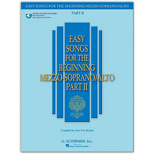 Easy Songs for The Beginning Mezzo-Soprano / Alto Part II Book/Online Audio