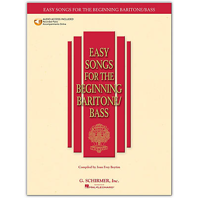 G. Schirmer Easy Songs for The Beginning for Baritone / Bass Book/Online Audio
