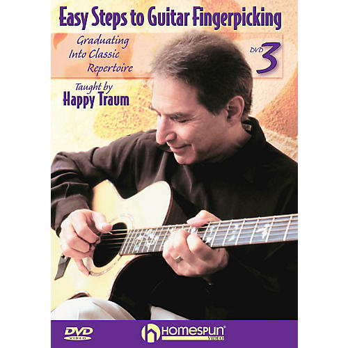 Easy Steps to Guitar Fingerpicking Instructional/Guitar/DVD Series DVD Written by Happy Traum