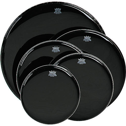 Remo Ebony Black Ambassador Resonant Bass Drumhead 24 in.