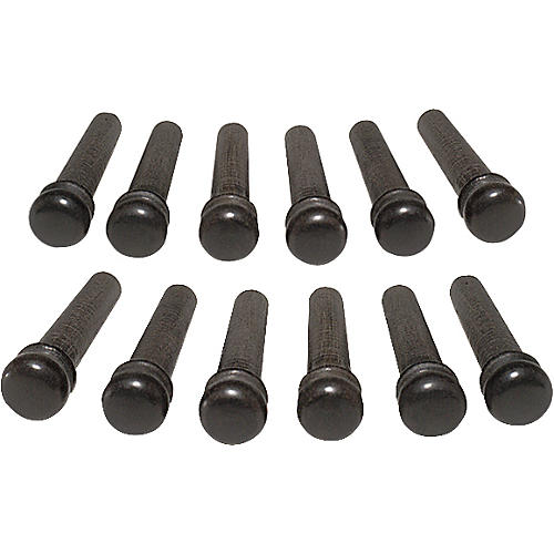 Ebony Bridge Pins Set of 12