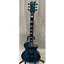 Used ESP Eclipse Custom Solid Body Electric Guitar BLUE LIQUID METAL