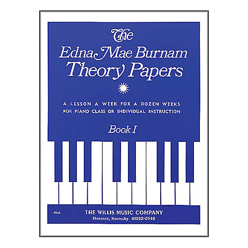 Willis Music Edna Mae Burnam Theory Papers Book 1 for Piano