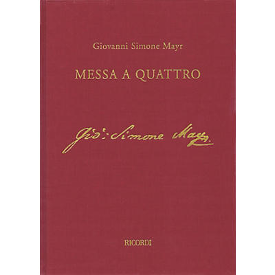 Ricordi Einsiedeln Mass in C min (Messa a Quattro) Full Sc with Critical Comm Hardcover by Mayr Edited by Jacob
