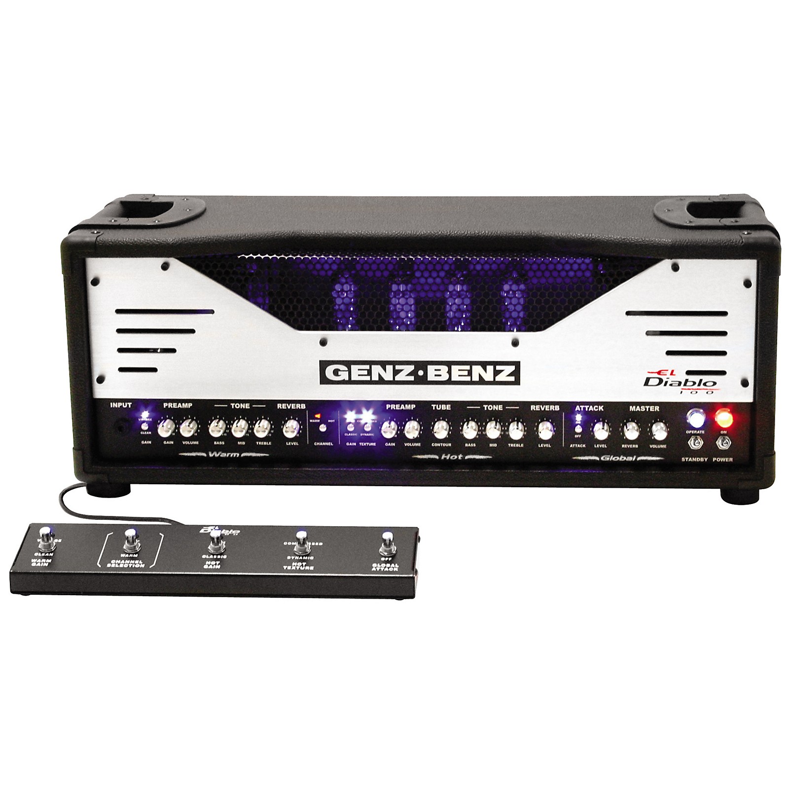 Genz Benz El Diablo 100 100W/50W Tube Guitar Head Musician