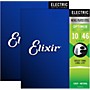 Elixir Electric Guitar Strings with OPTIWEB Coating, Light (.010-.046) - 2 Pack