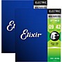 Elixir Electric Guitar Strings with OPTIWEB Coating, Super Light (.009-.042) - 2 Pack
