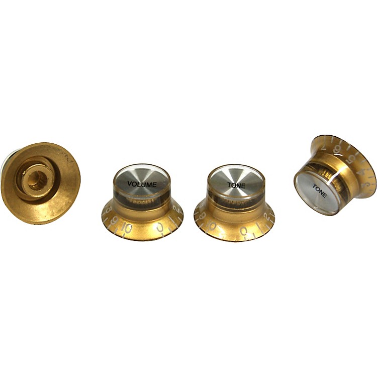 ProLine Electric Guitar Top Hat Style Knobs 4-Pack Gold | Musician's Friend