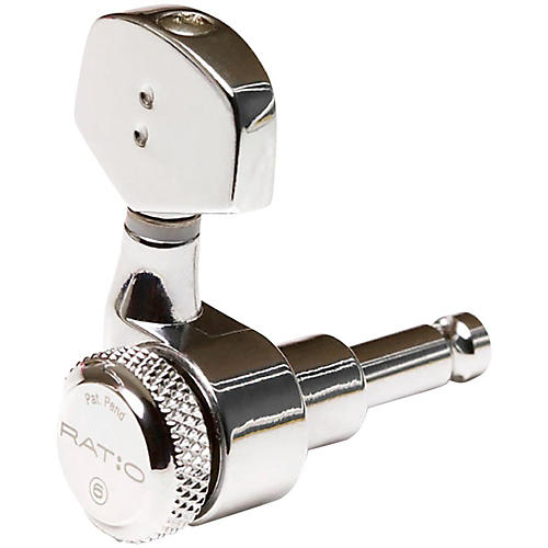 Graph Tech Electric Locking 3+3 Contemporary Tuning Machine Set 2-Pin Condition 1 - Mint Chrome