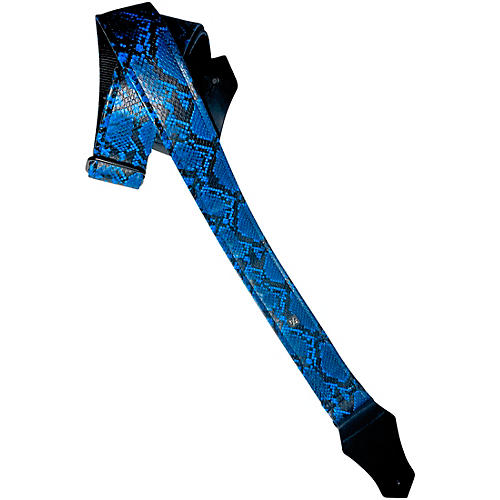 Get'm Get'm Electric Snake Guitar Strap Blue 2 in.