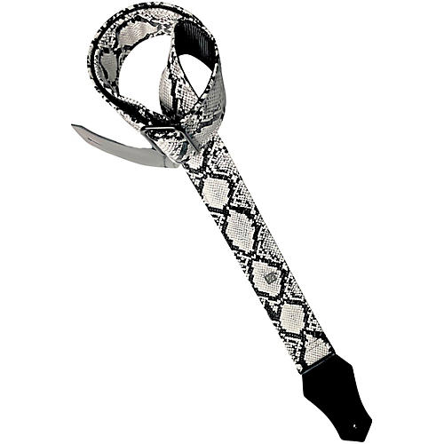Get'm Get'm Electric Snake Guitar Strap White 2 in.