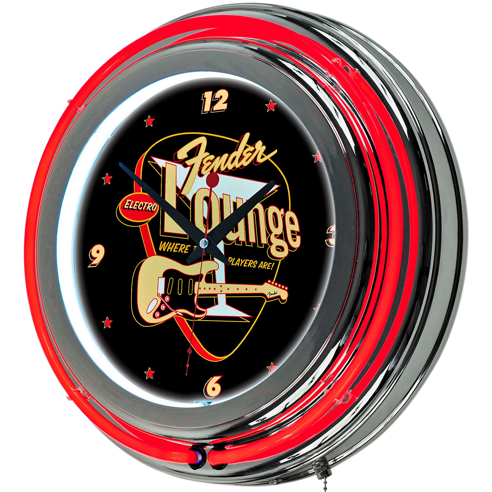 Fender "Electro Lounge" Neon Clock Musician's Friend