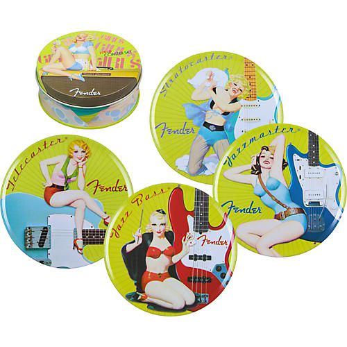 Electro Lounge Pinup Coaster Set