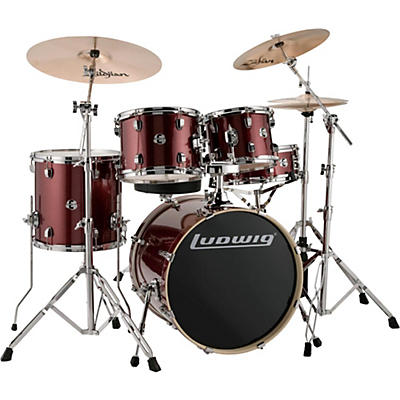 Ludwig Element Evolution 5-piece Drum Set with 20" Bass Drum & Zildjian ZBT Cymbals