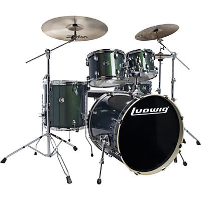 Ludwig Element Evolution 5-piece Drum Set with 22 in. Bass Drum and Zildjian "I" Series Cymbals