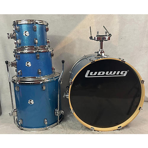 Ludwig Elements Evolution Drum Kit Blue Sparkle