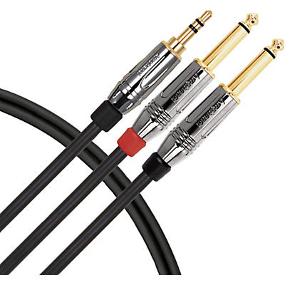 Live Wire Elite Interconnect Y-Cable 3.5 mm TRS Male to 1/4" TS Male