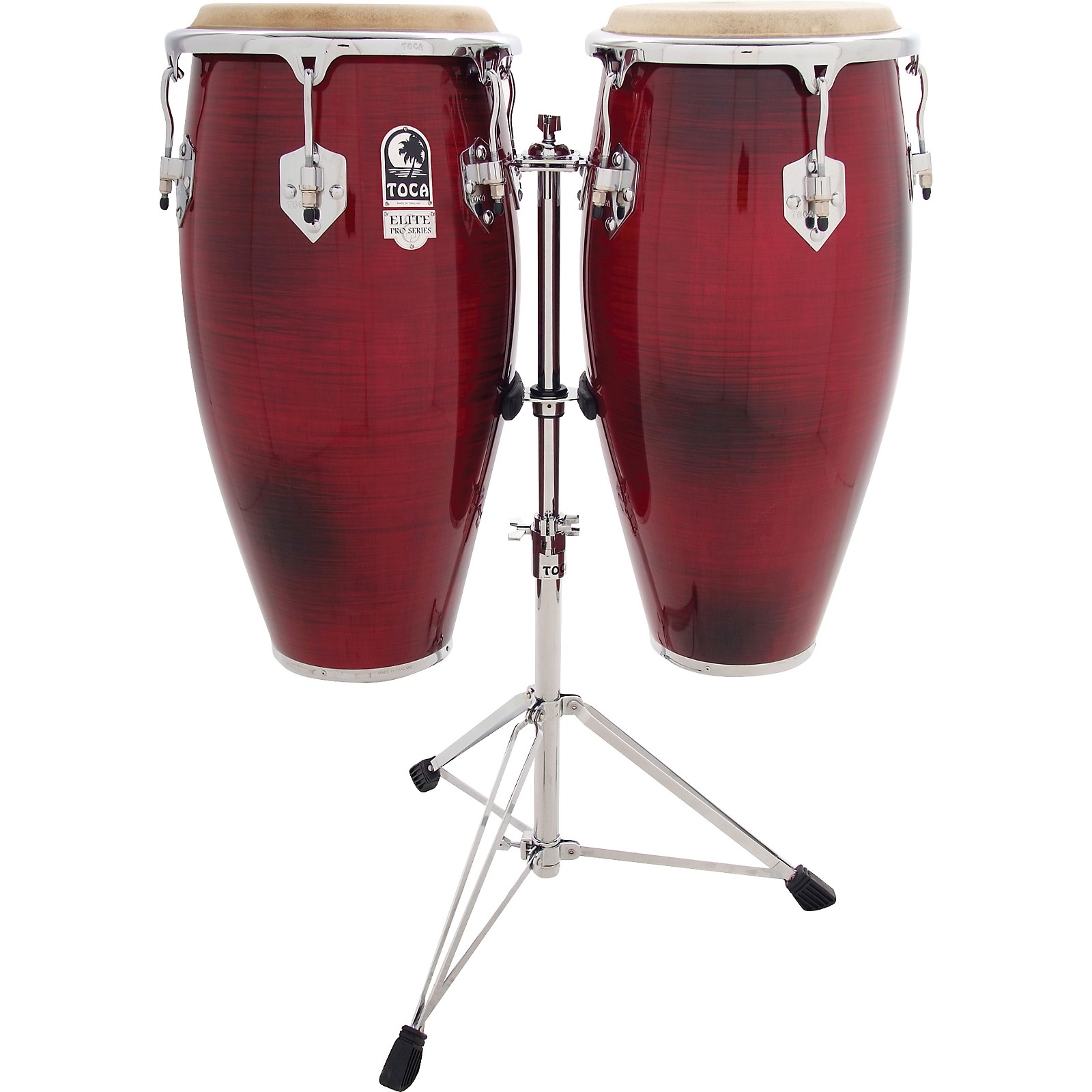 Toca Elite Pro Wood Conga Set with Stand Musician's Friend