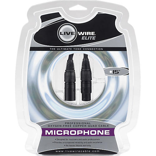 Live Wire Elite Quad Microphone Cable 15 ft.