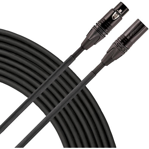 Live Wire Elite Quad XLR Microphone Cable 50 ft. Black