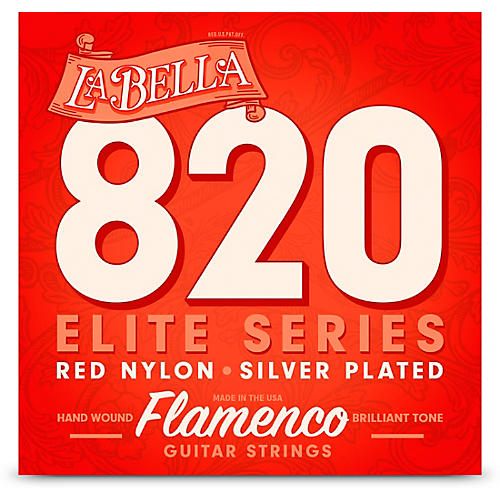 LaBella Elite Series Flamenco Guitar Strings - Red Nylon