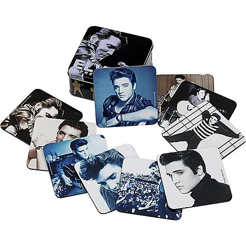 Elvis Presley 10pc. Coaster set w/ collector tin